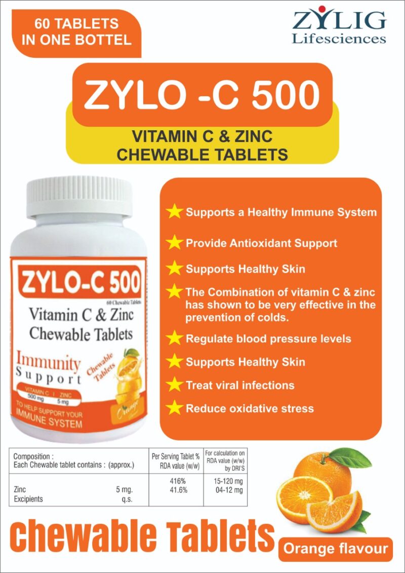vitamic c and zinc chewable tablets